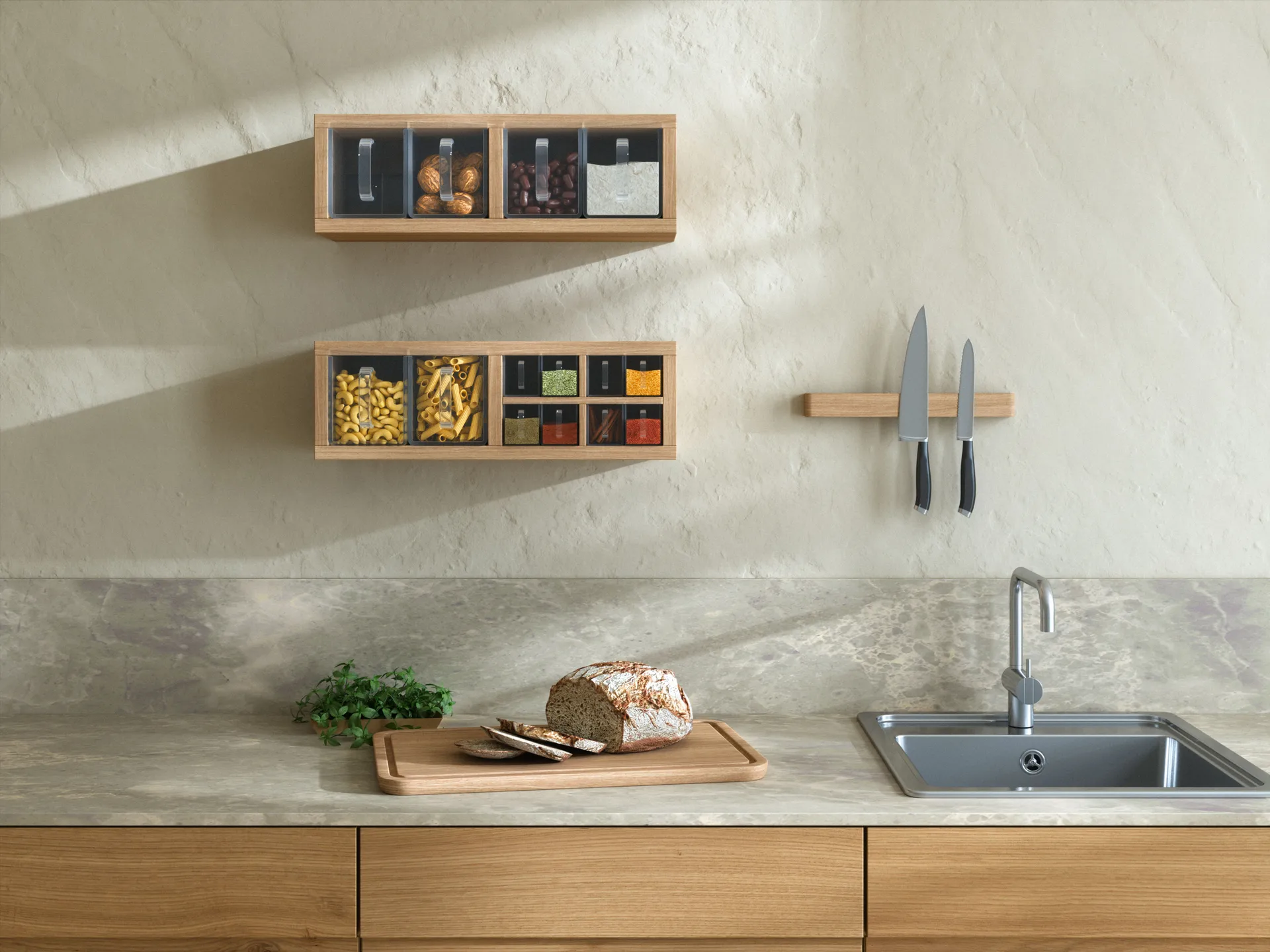 A-Organizer 1 vägghylla 52x18x17 cm, Oak Andersen Furniture