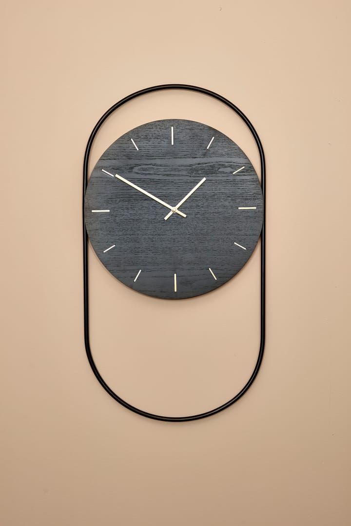 A-Wall väggklocka 41x76 cm - Black-brass - Andersen Furniture