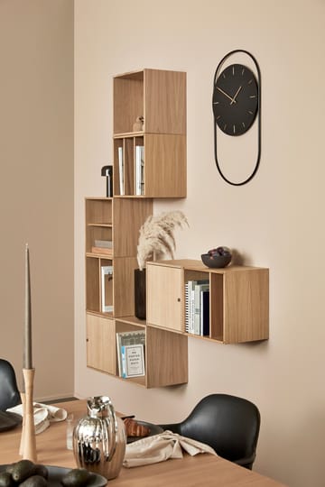A-Wall väggklocka 41x76 cm - Black-brass - Andersen Furniture