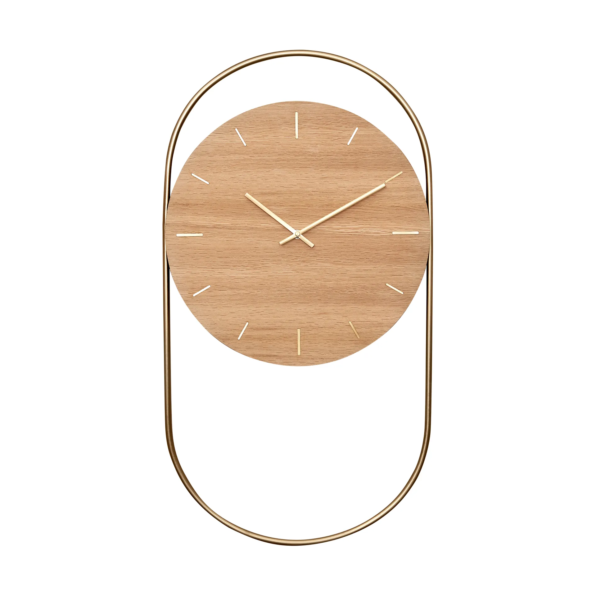 A-Wall väggklocka 41x76 cm, Oak-brass Andersen Furniture