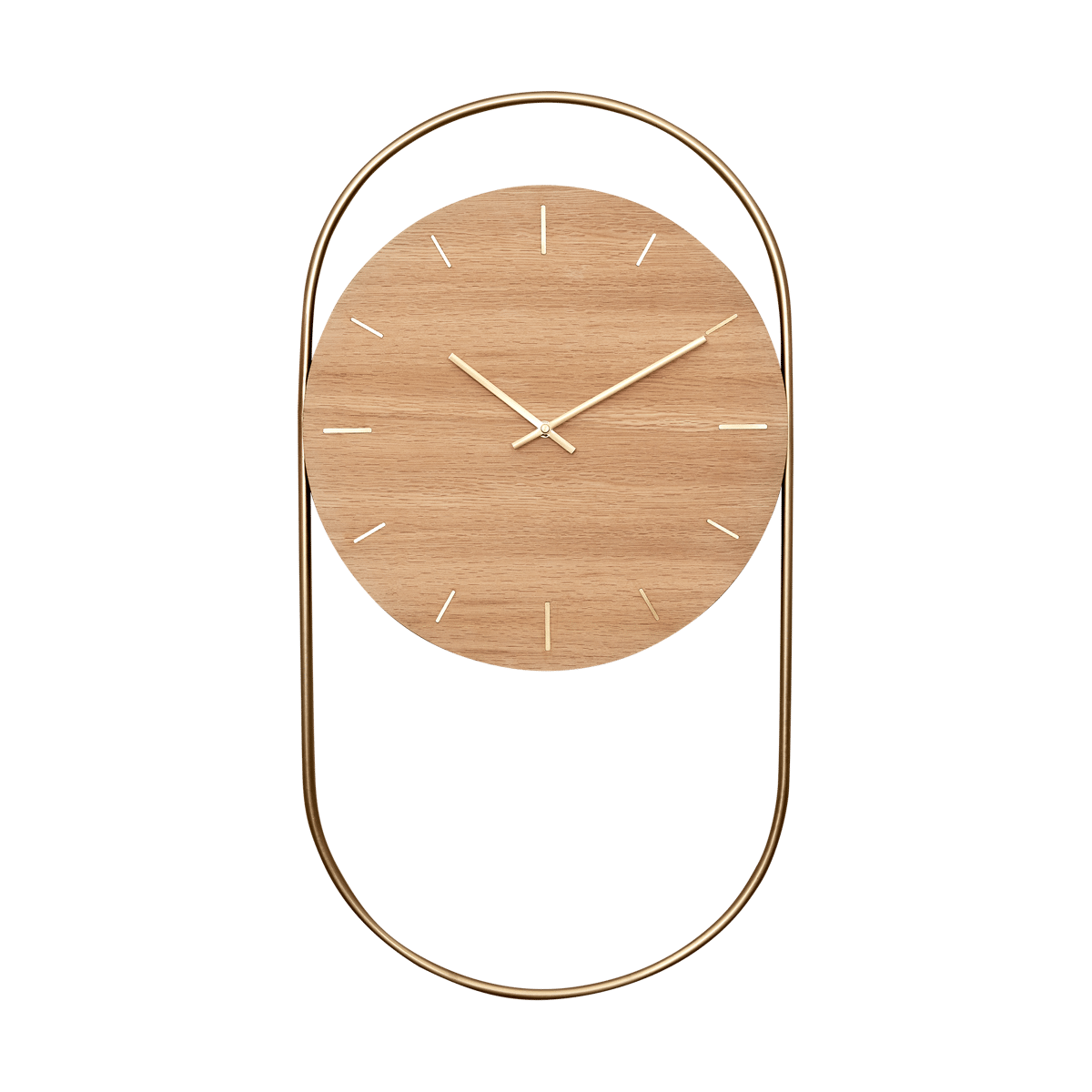 Andersen Furniture A-Wall väggklocka 41x76 cm Oak-brass