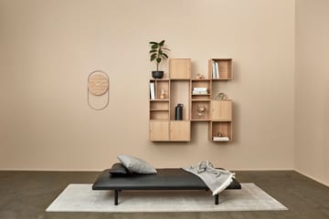 A-Wall väggklocka 41x76 cm - Oak-brass - Andersen Furniture