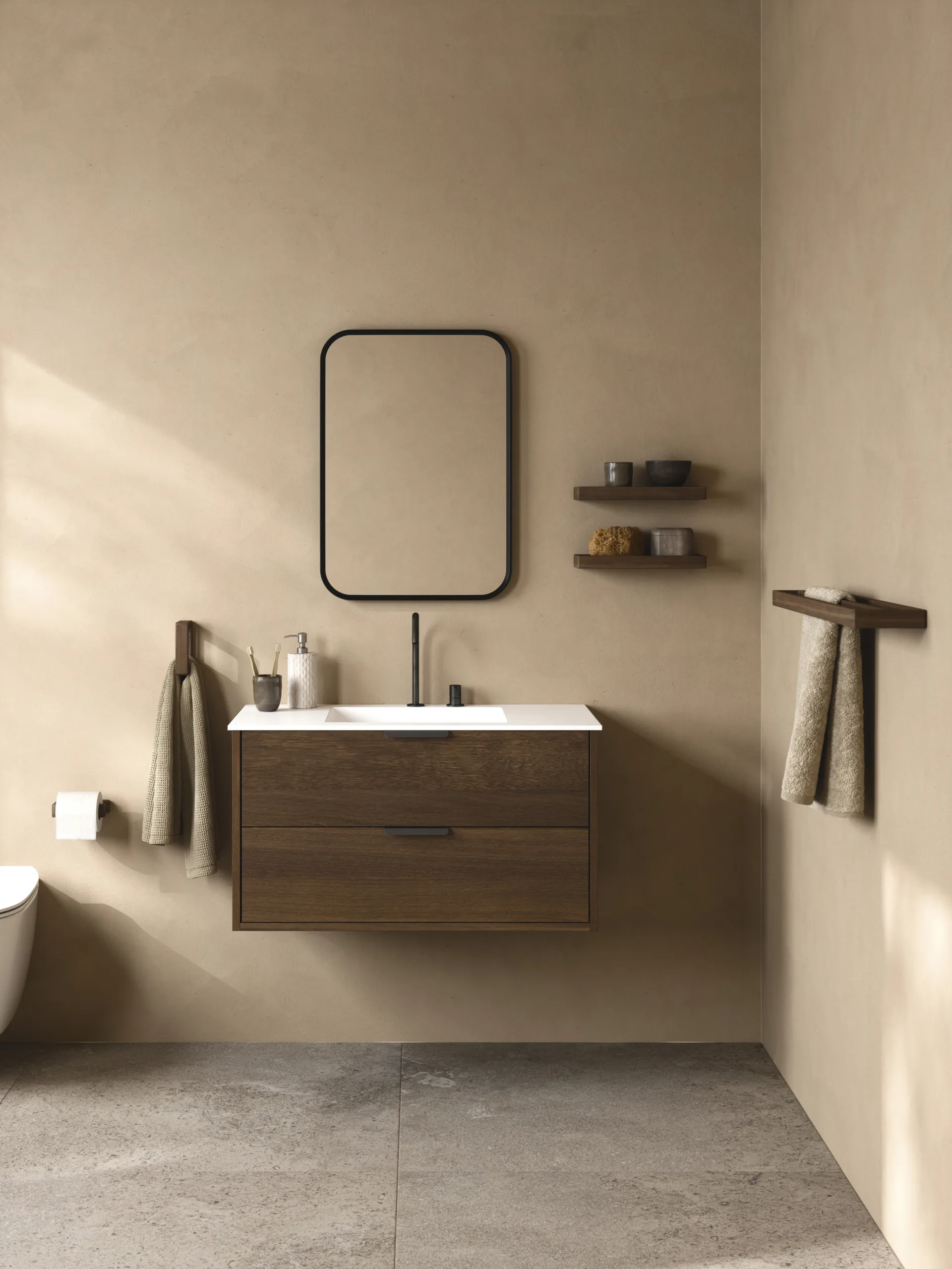Andersen toalettpappershållare, Dark Stain Matt Lacquer Ash Andersen Furniture