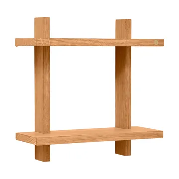 Treat vägghylla dubbel - Oiled Nature Oak, 34x12x34 cm - Andersen Furniture