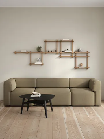 Treat vägghylla dubbel - Oiled Nature Oak, 50x12x50 cm - Andersen Furniture