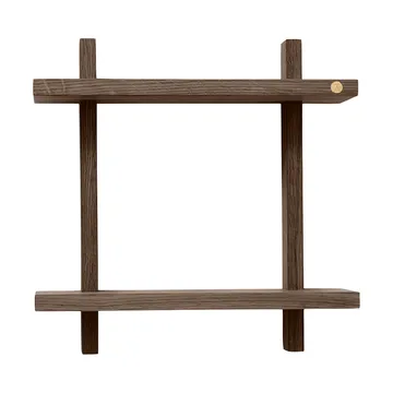 Treat vägghylla dubbel - Smoked Oiled Oak, 34x12x34 cm - Andersen Furniture
