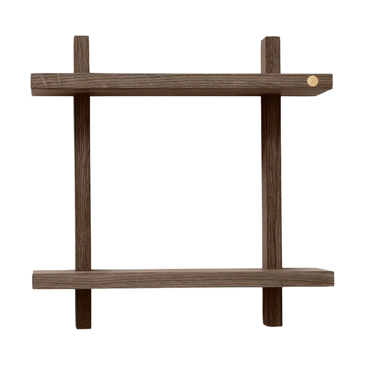 Treat vägghylla dubbel - Smoked Oiled Oak, 34x12x34 cm - Andersen Furniture