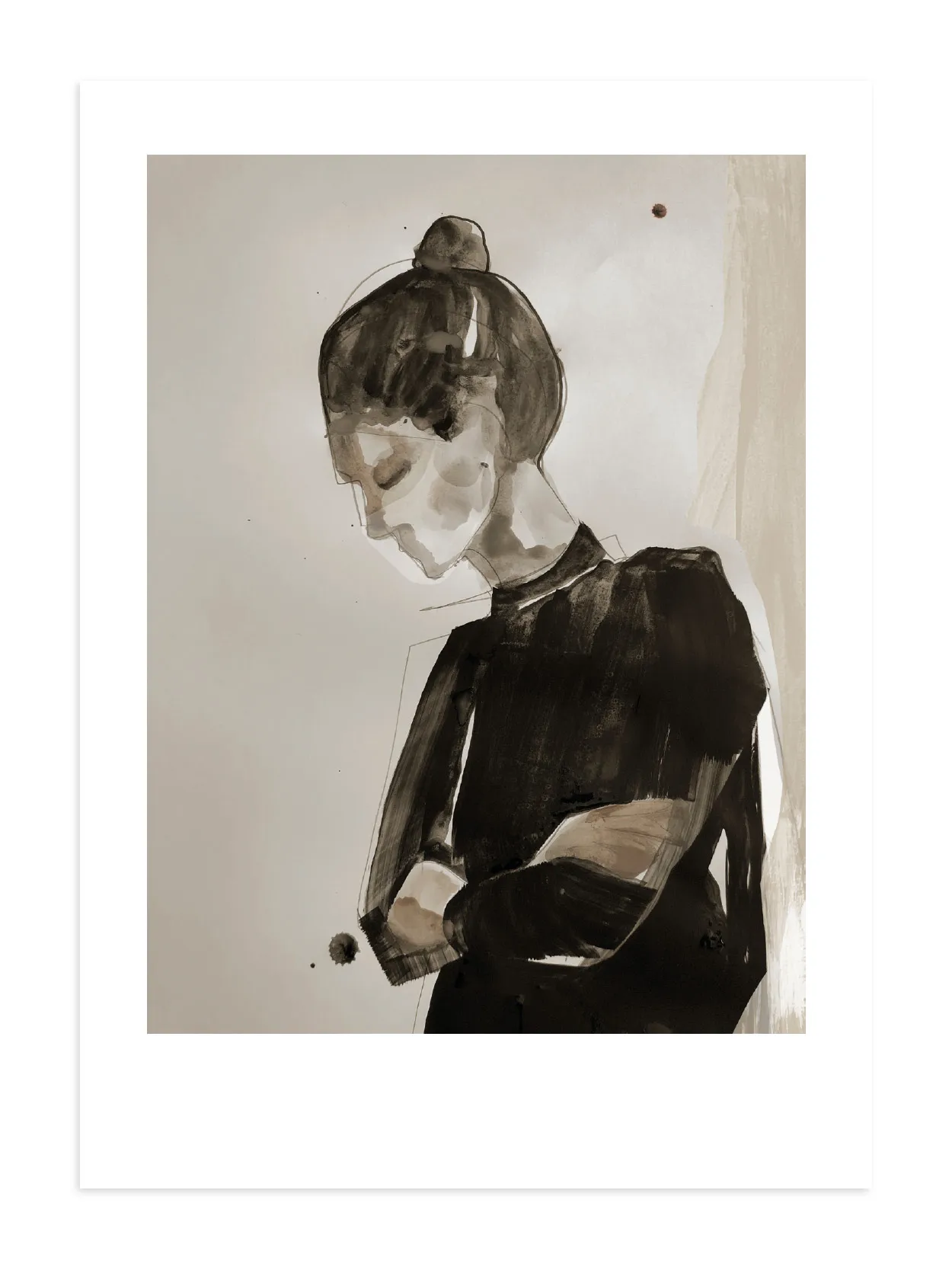 Anna Bülow Falling object poster 50x70 cm | Skandinavisk Design | Posters | Beige