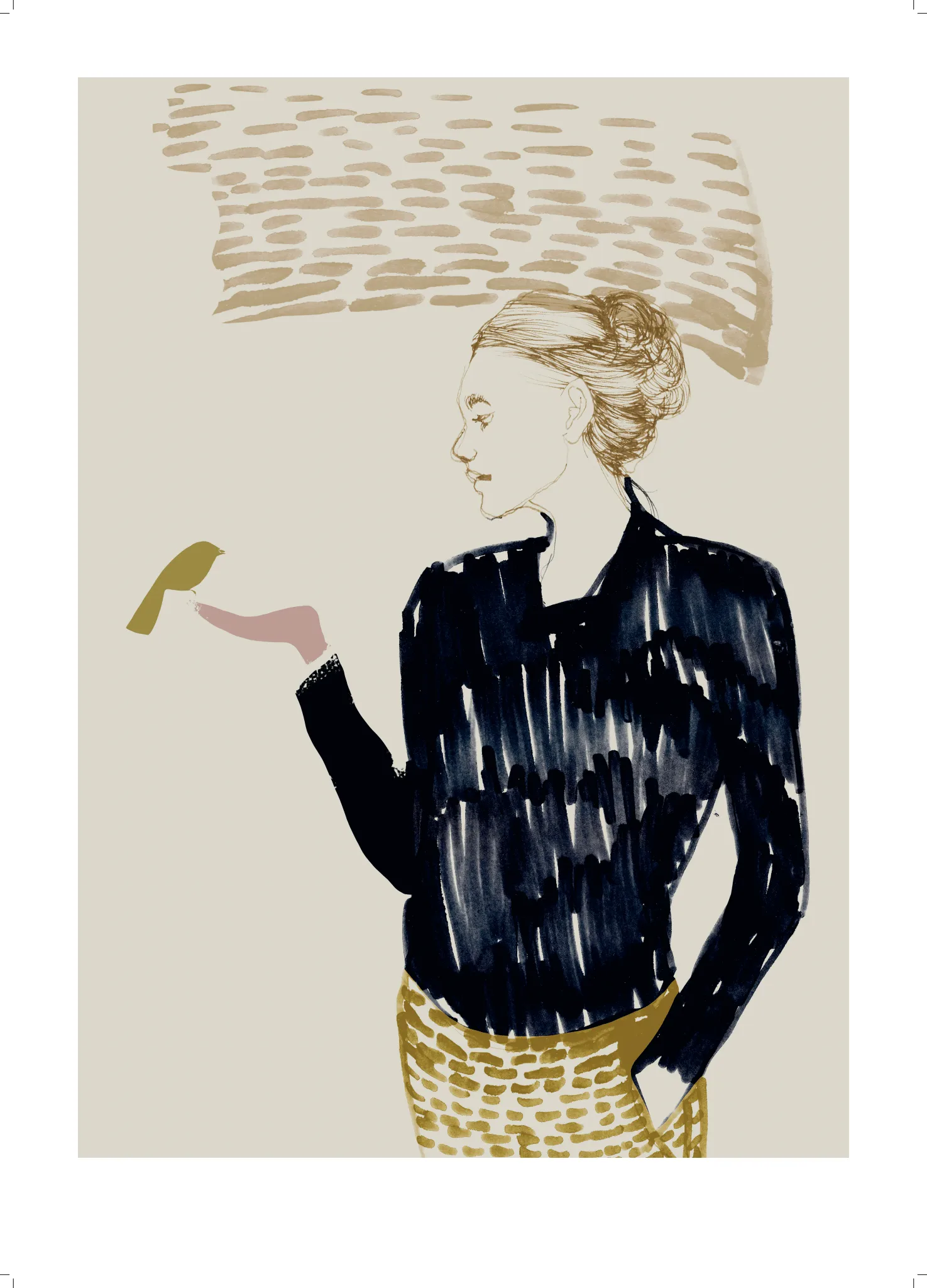 Hello poster, 50x70 cm Anna Bülow