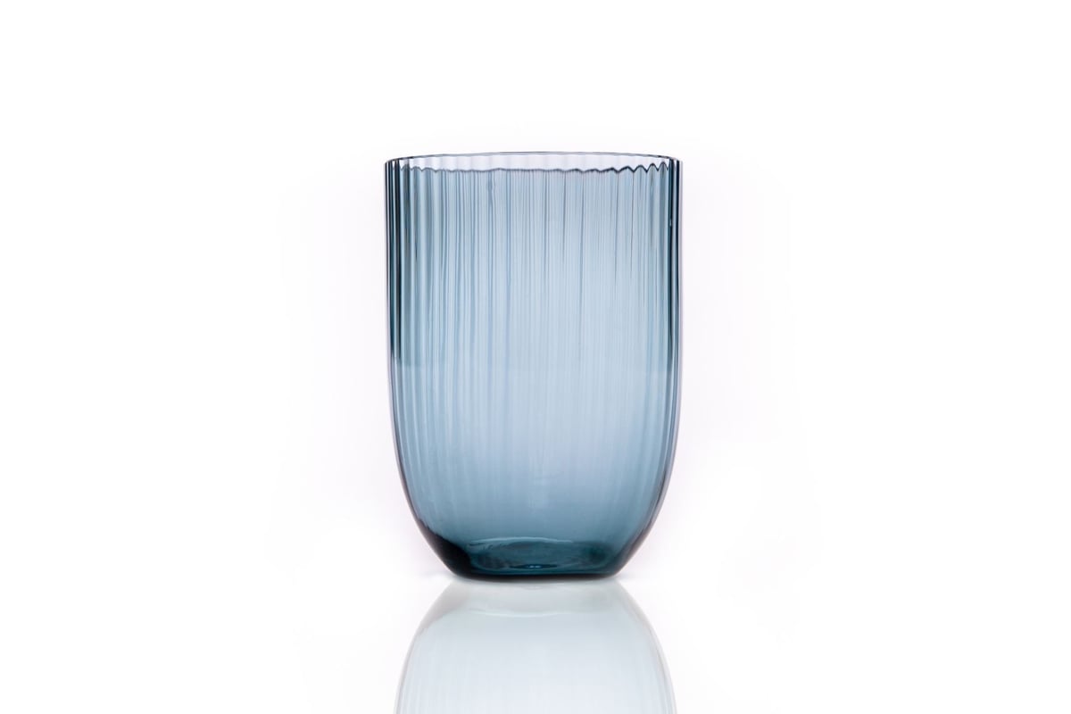 Anna Von Lipa Bamboo dricksglas 25 cl Blue | Skandinavisk Design | Dricksglas | Blå