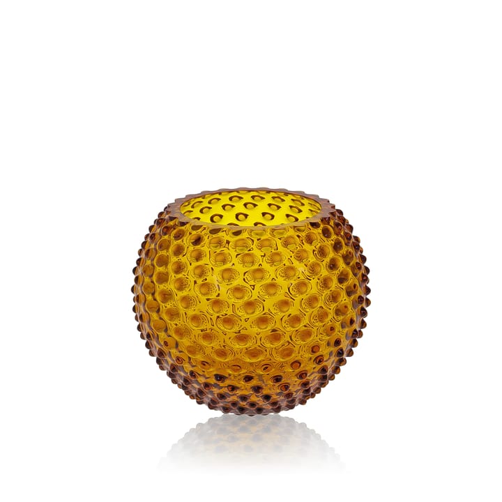 Hobnail Globe vas 18 cm - Amber - Anna Von Lipa