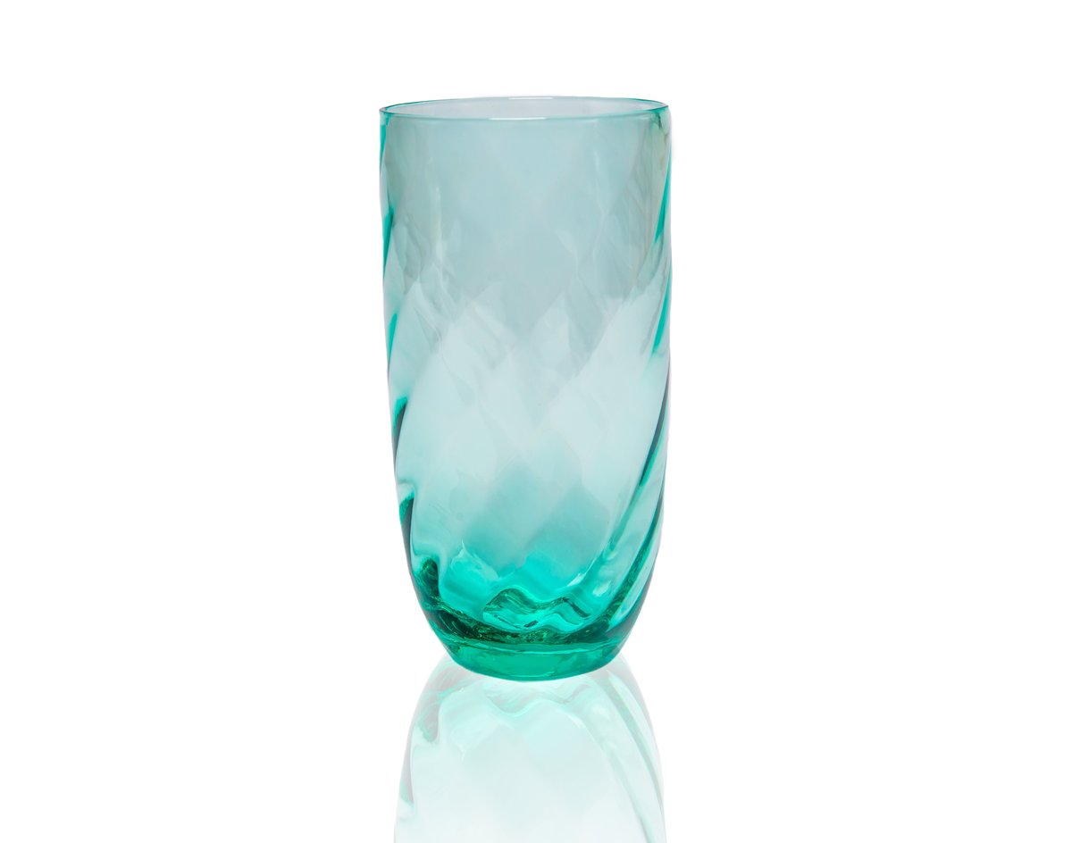 Anna Von Lipa Swirl Long drink glas 30 cl Beryl | Skandinavisk Design | Dricksglas | Grön