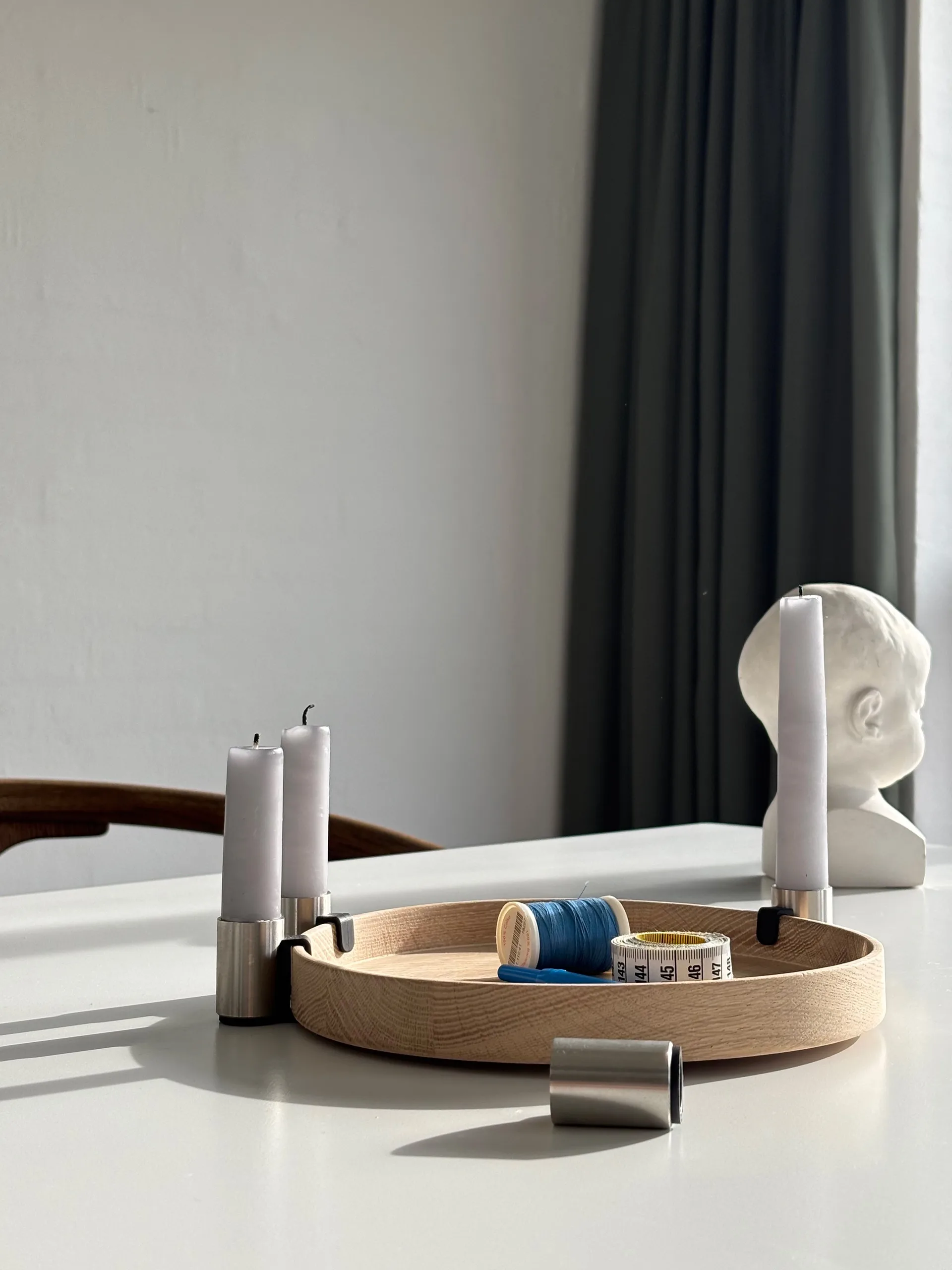 Luna adventsljusstake Ø27 cm, Ek-stål Applicata