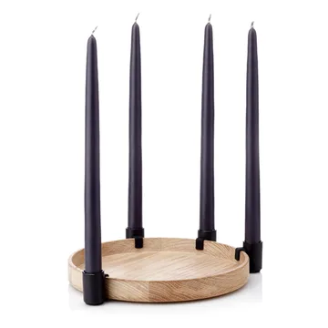 Luna adventsljusstake - Ek-svart - Applicata