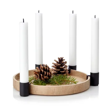 Luna adventsljusstake - Ek-svart - Applicata