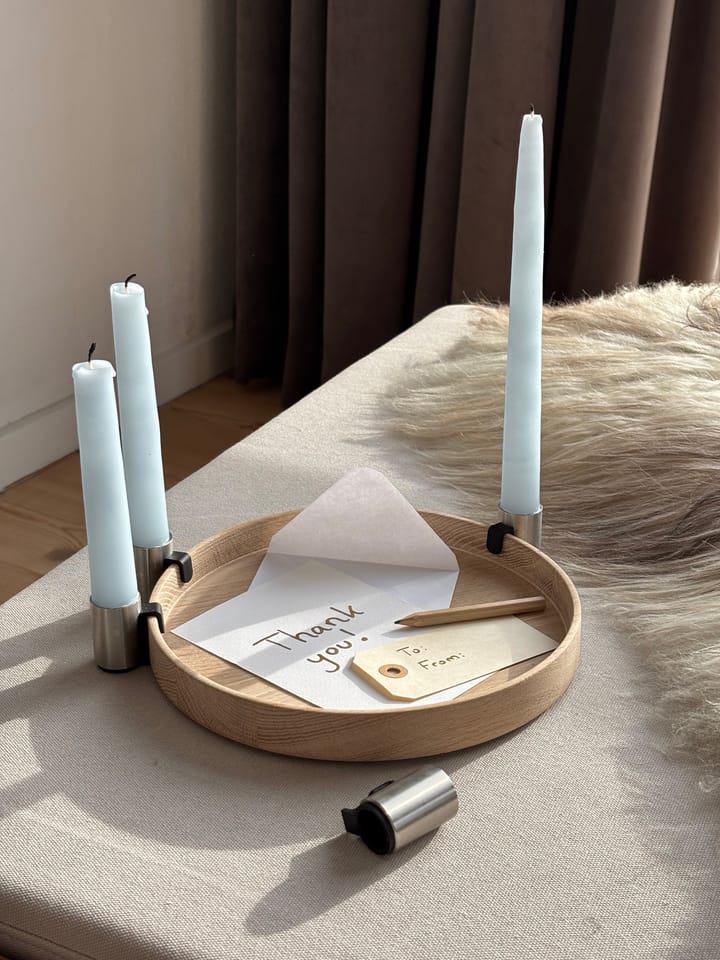 Luna ljusstake, Ek-stål Applicata