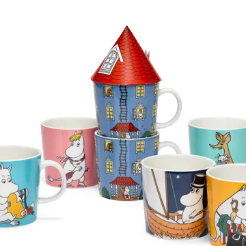 Jubileumsmugg Mumin 70 år 6-pack - Arabia