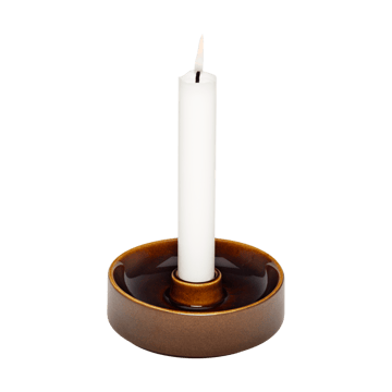 Kirnu ljusstake Ø11x3,5 cm - Brun - Arabia