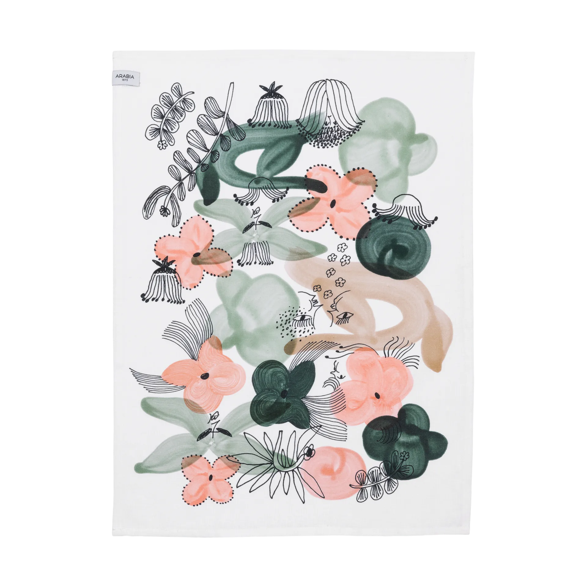 Kukkamaa kökshandduk 50x70 cm, Grön Arabia