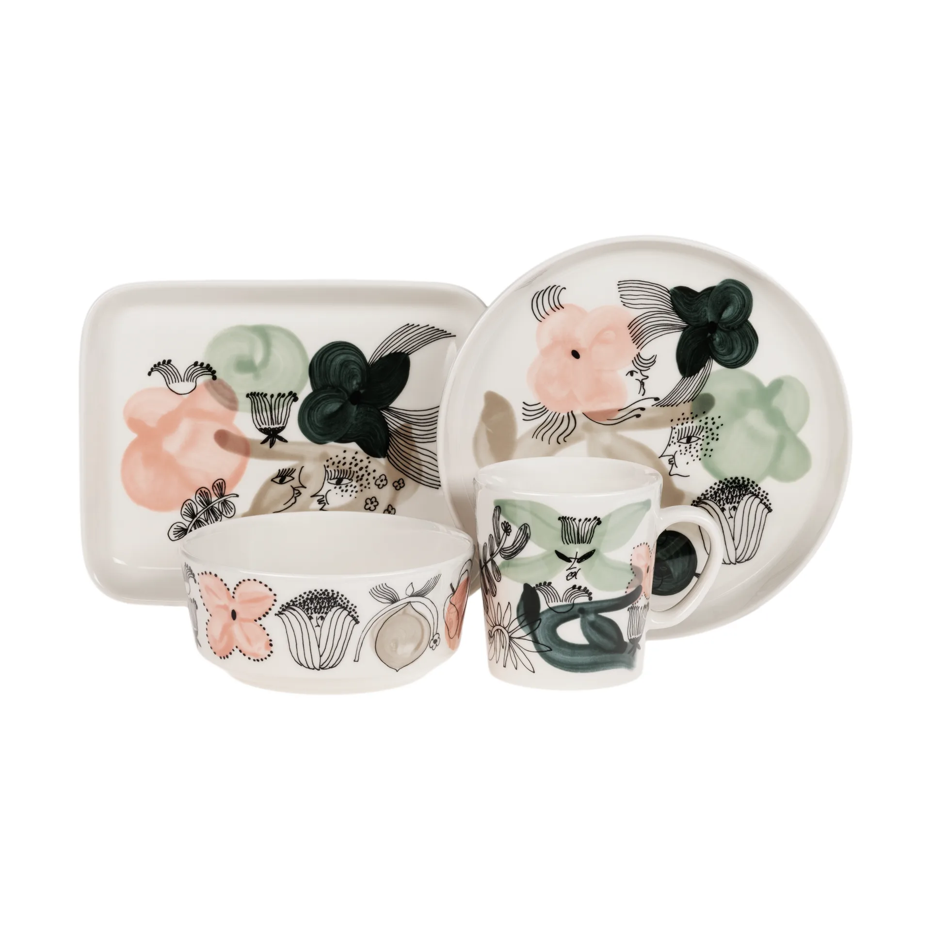 Kukkamaa mugg 30 cl, Grön Arabia