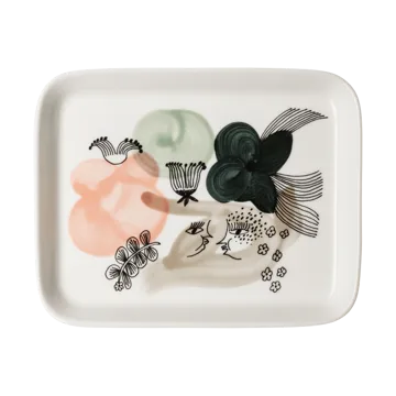 Kukkamaa tallrik 15x19 cm - Grön - Arabia