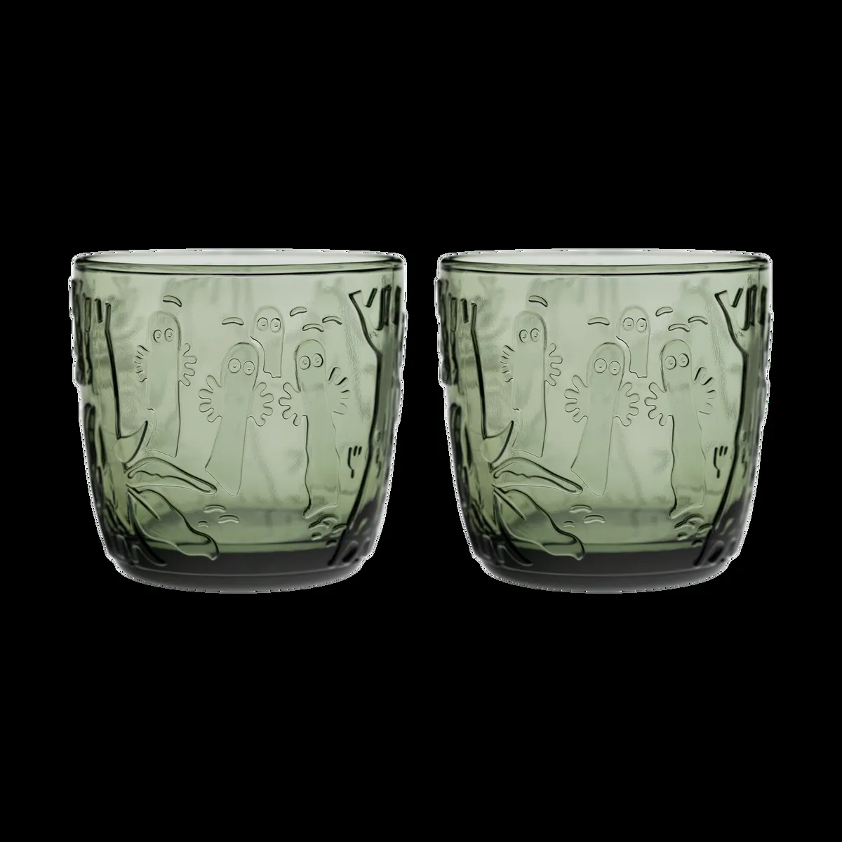 Arabia Mumin glas 28 cl 2-pack Tallgrön