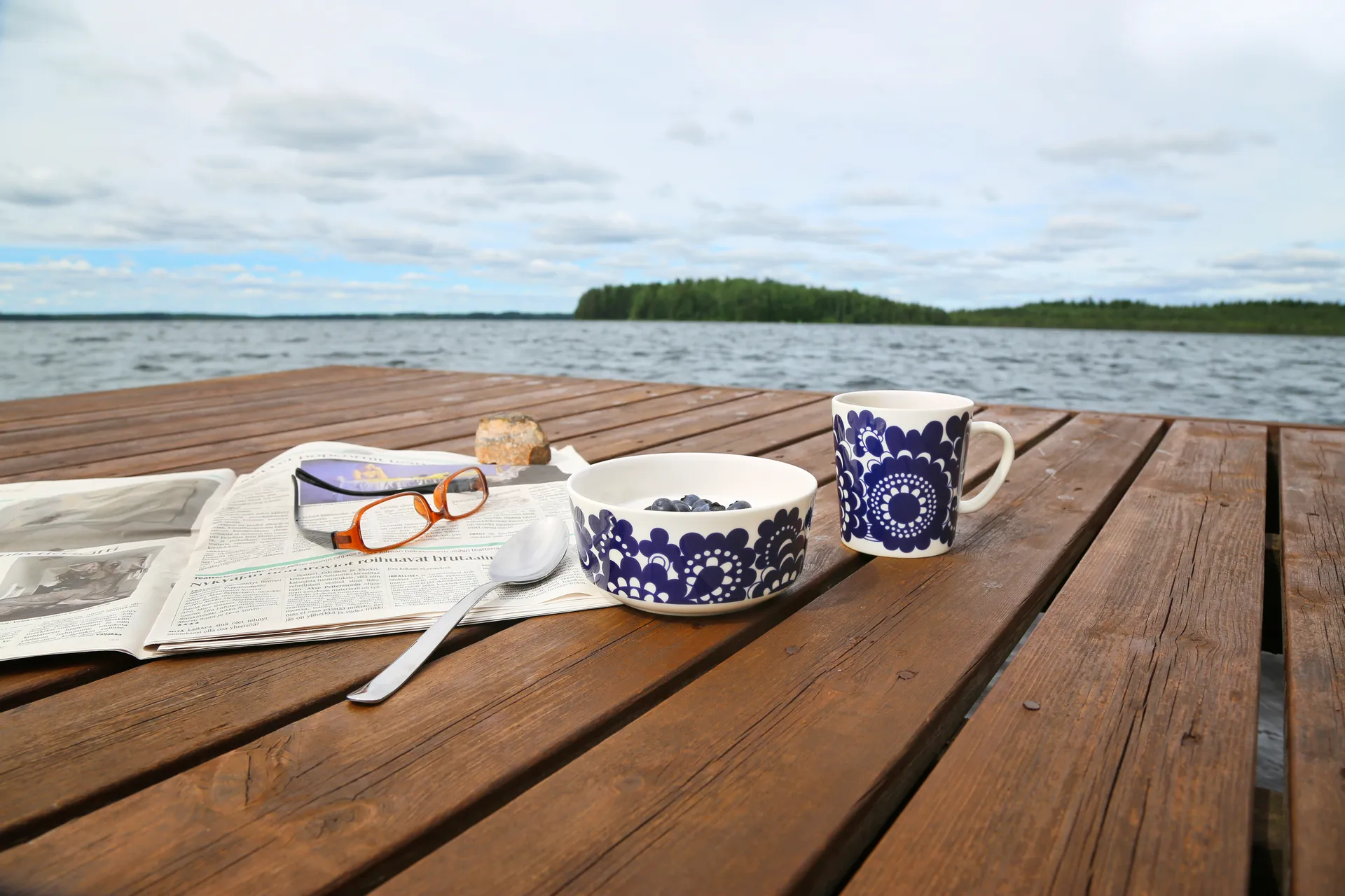 Pastoraali & Esteri Arabia mixset mugg 2 delar, Blå Arabia