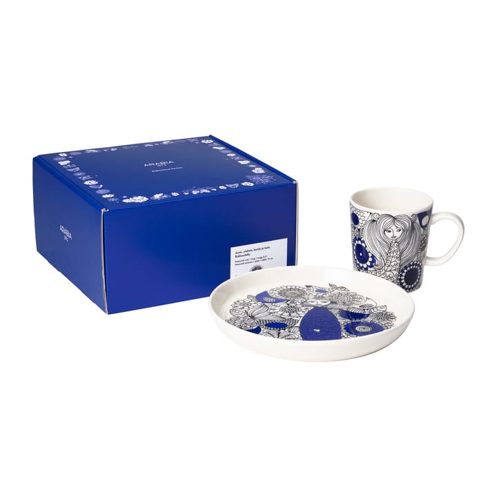 Pastoraali mugg 30 cl och tallrik Ø19 cm, Blå Arabia