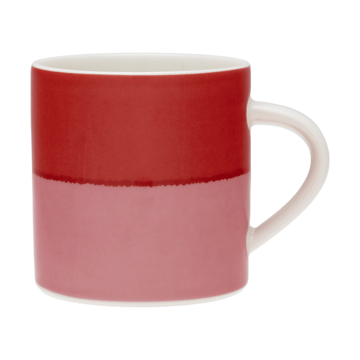 Arabia Vuokko mugg 35 cl 2-väri rosa-röd | Skandinavisk Design | Kaffekoppar | Gul
