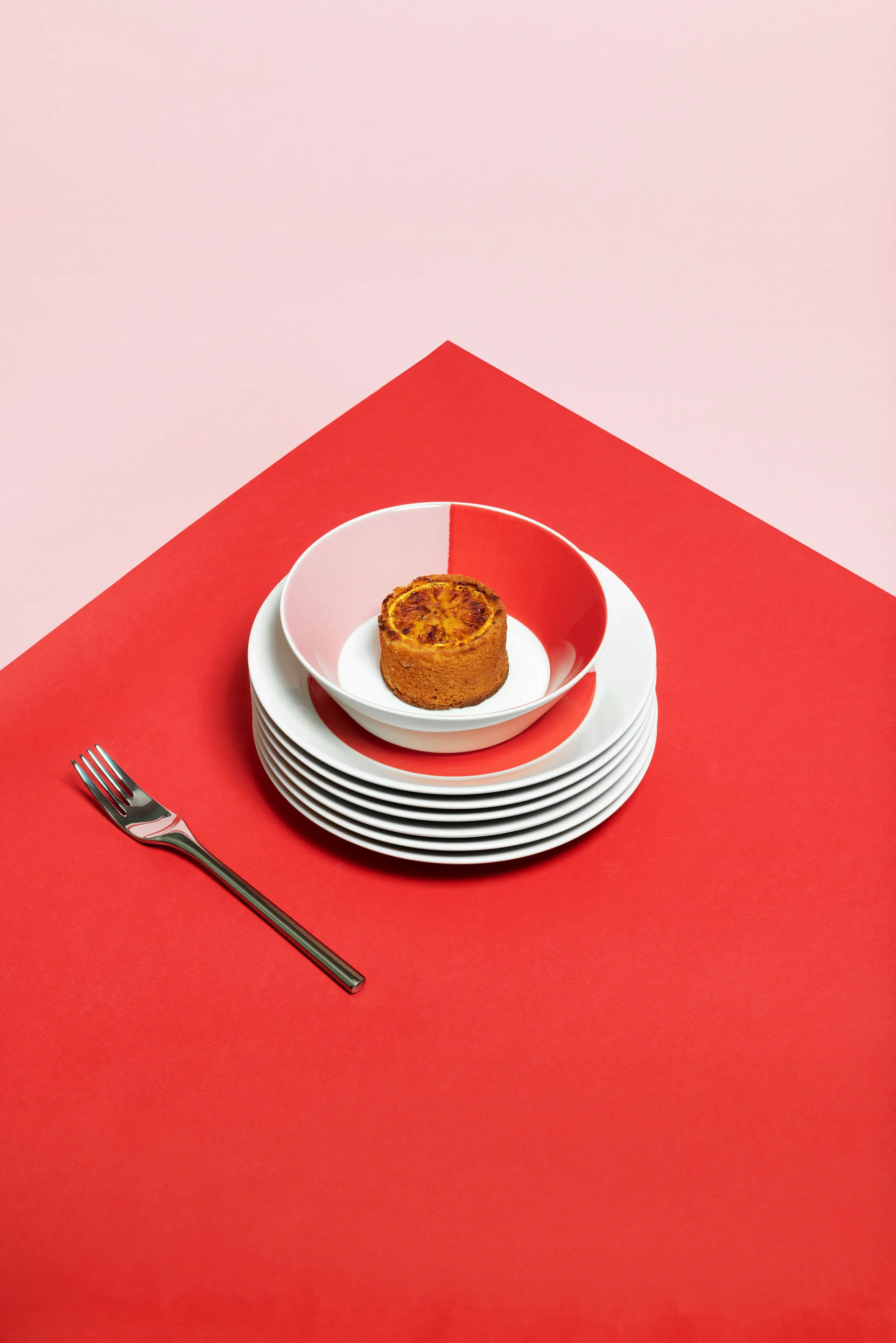 Vuokko tallrik Ø22 cm, 2-väri rosa-röd Arabia