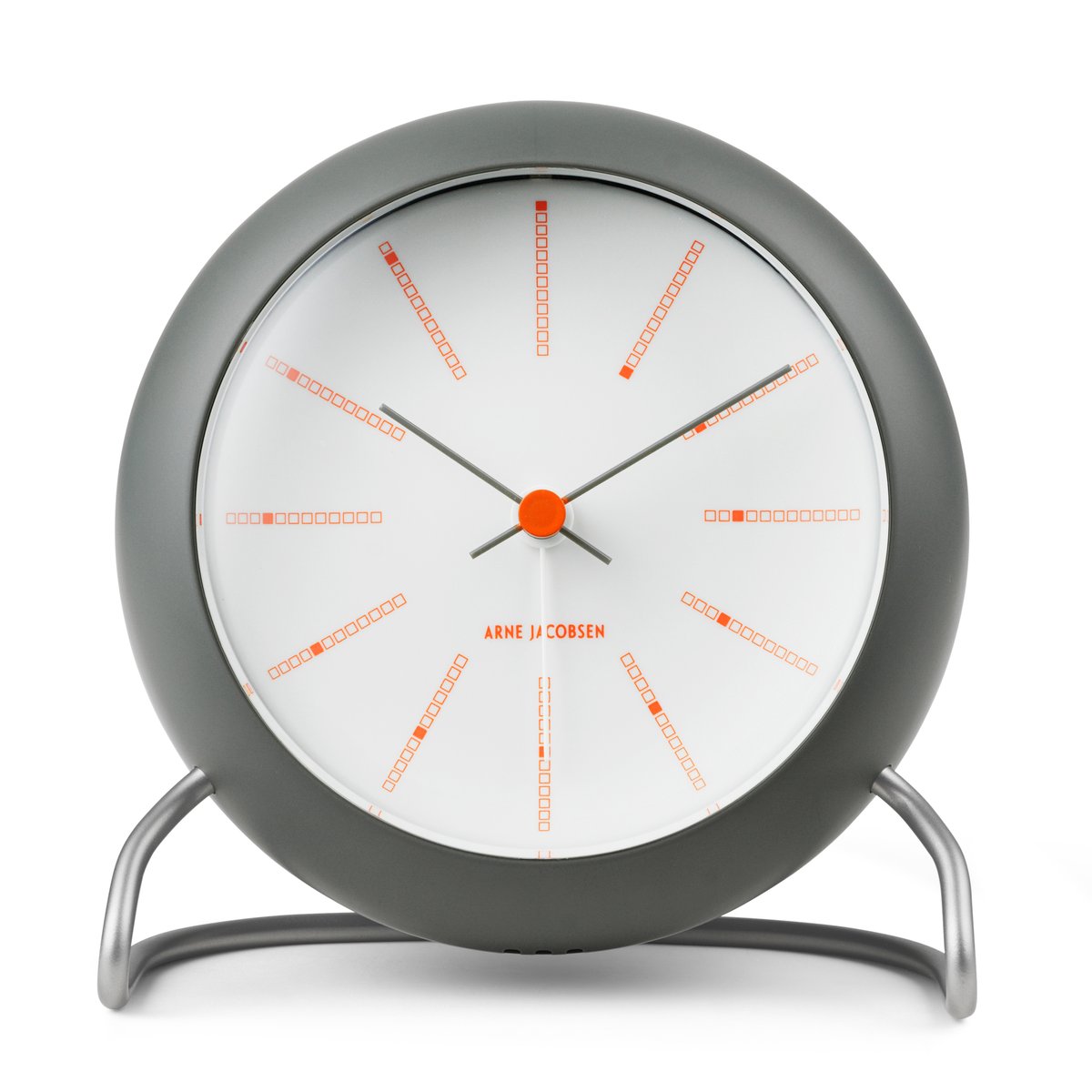 Arne Jacobsen Clocks AJ Bankers bordsklocka 11 cm Mörkgrå