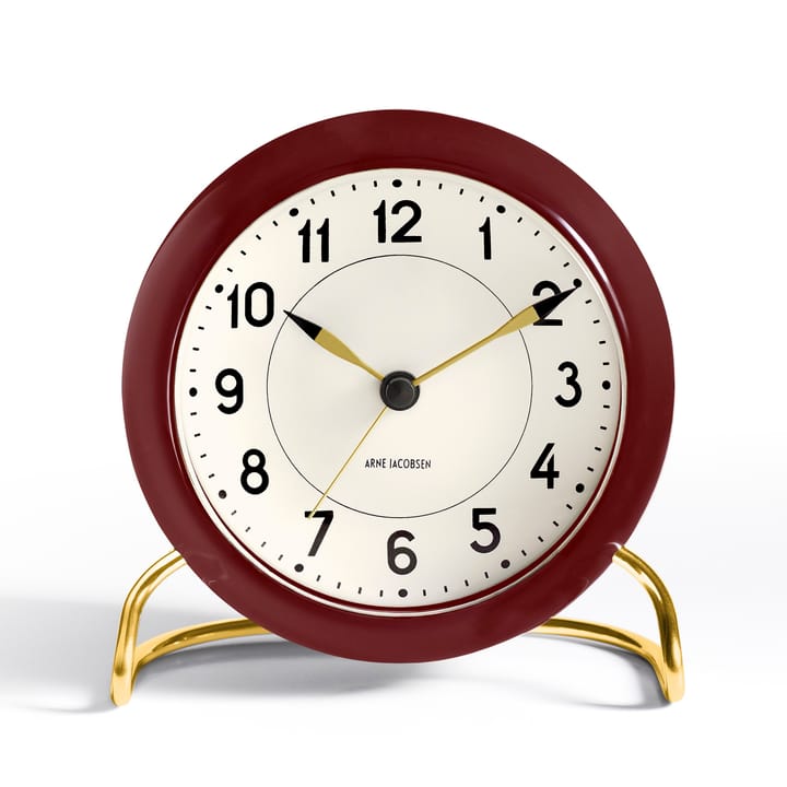 Aj Station bordsklocka vinröd - vinröd - Arne Jacobsen Clocks