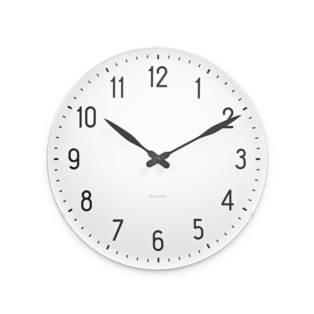 Arne Jacobsen Clocks AJ Station Väggklocka vit, 48 cm