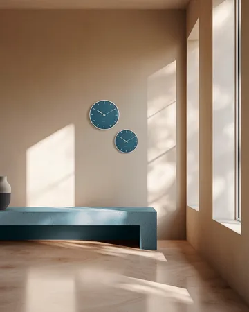 Arne Jacobsen City Hall klocka - Blå, Ø21 cm - Arne Jacobsen Clocks