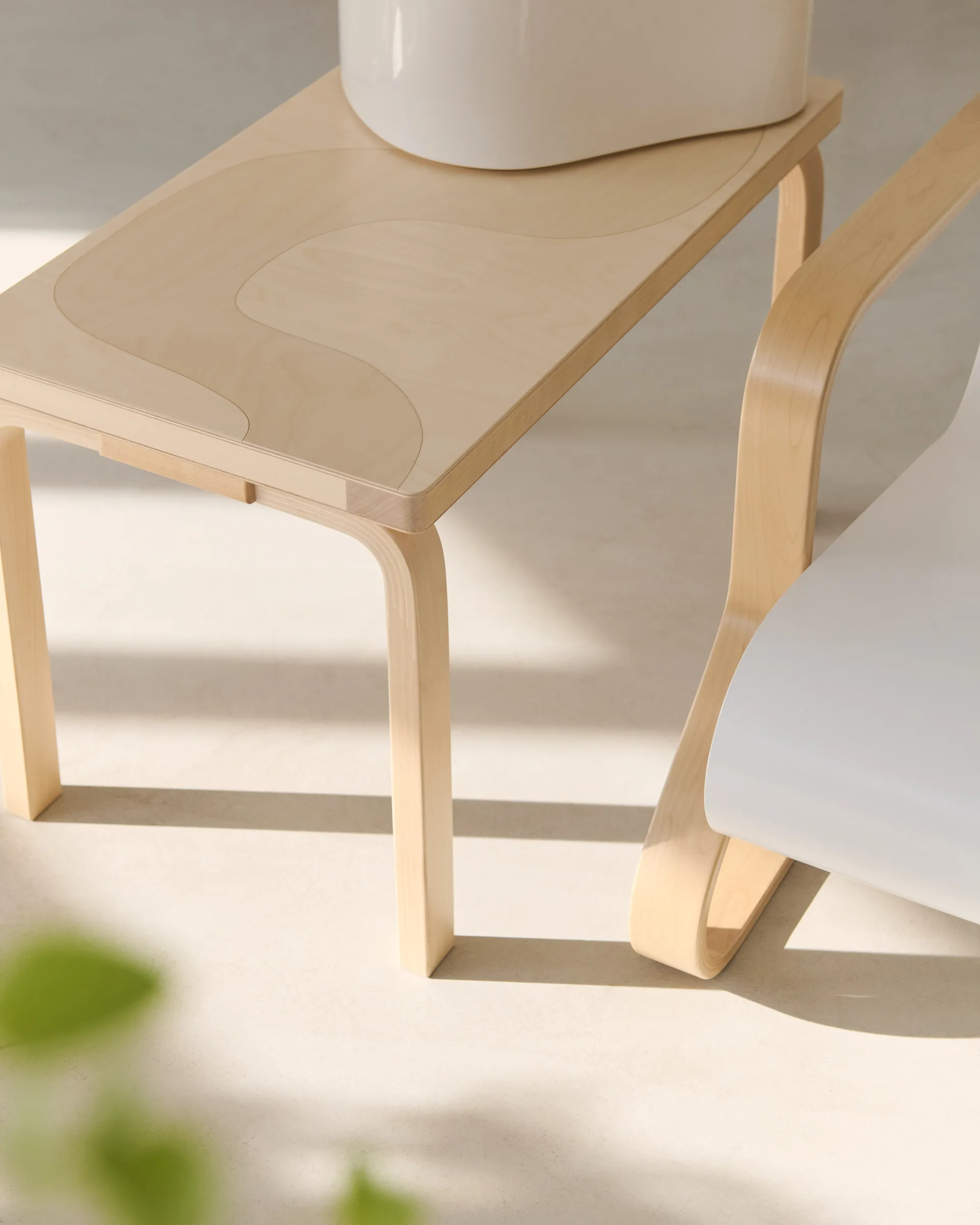 Artek + Marimekko Bench 153B Kivet bänk, Björk Artek