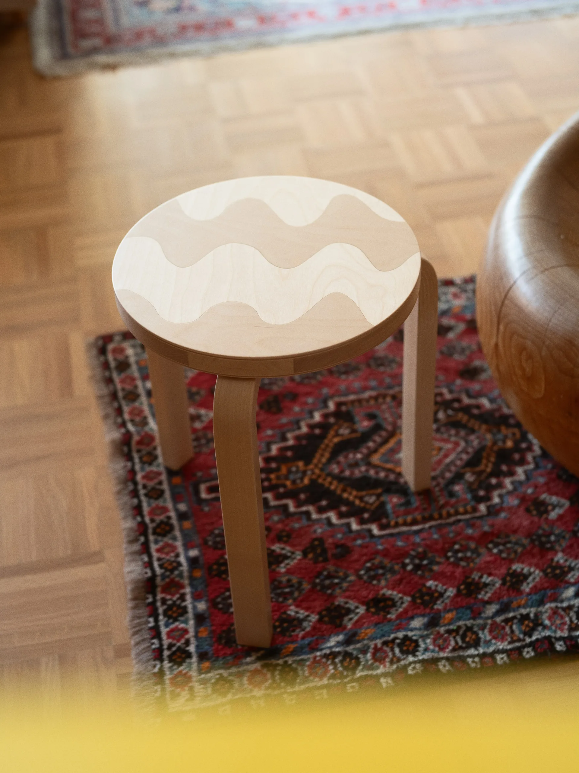 Artek + Marimekko Stool 60 Lokki pall, Björk Artek