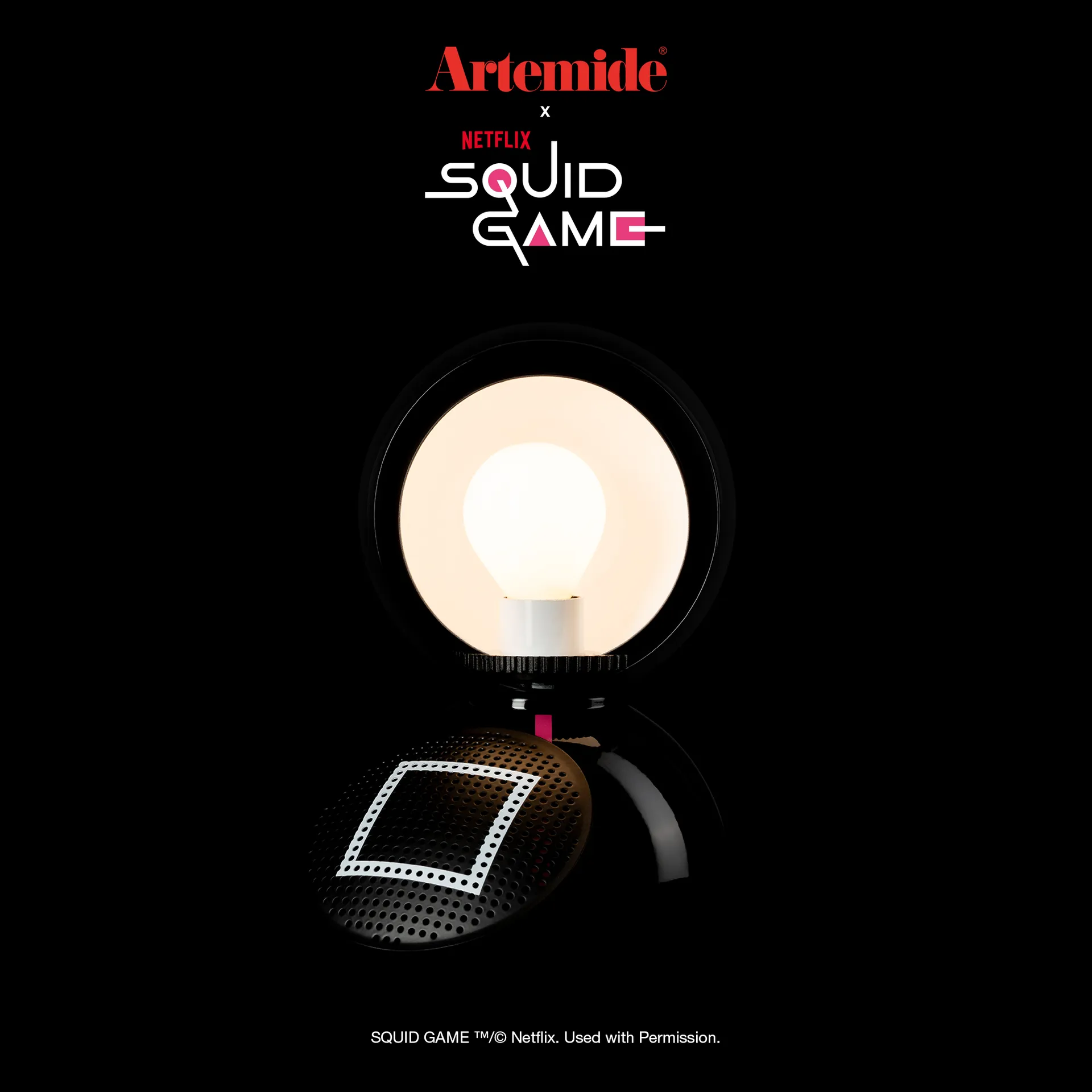 Eclisse x Squid Game bordslampa Special Edition, Guard black Artemide