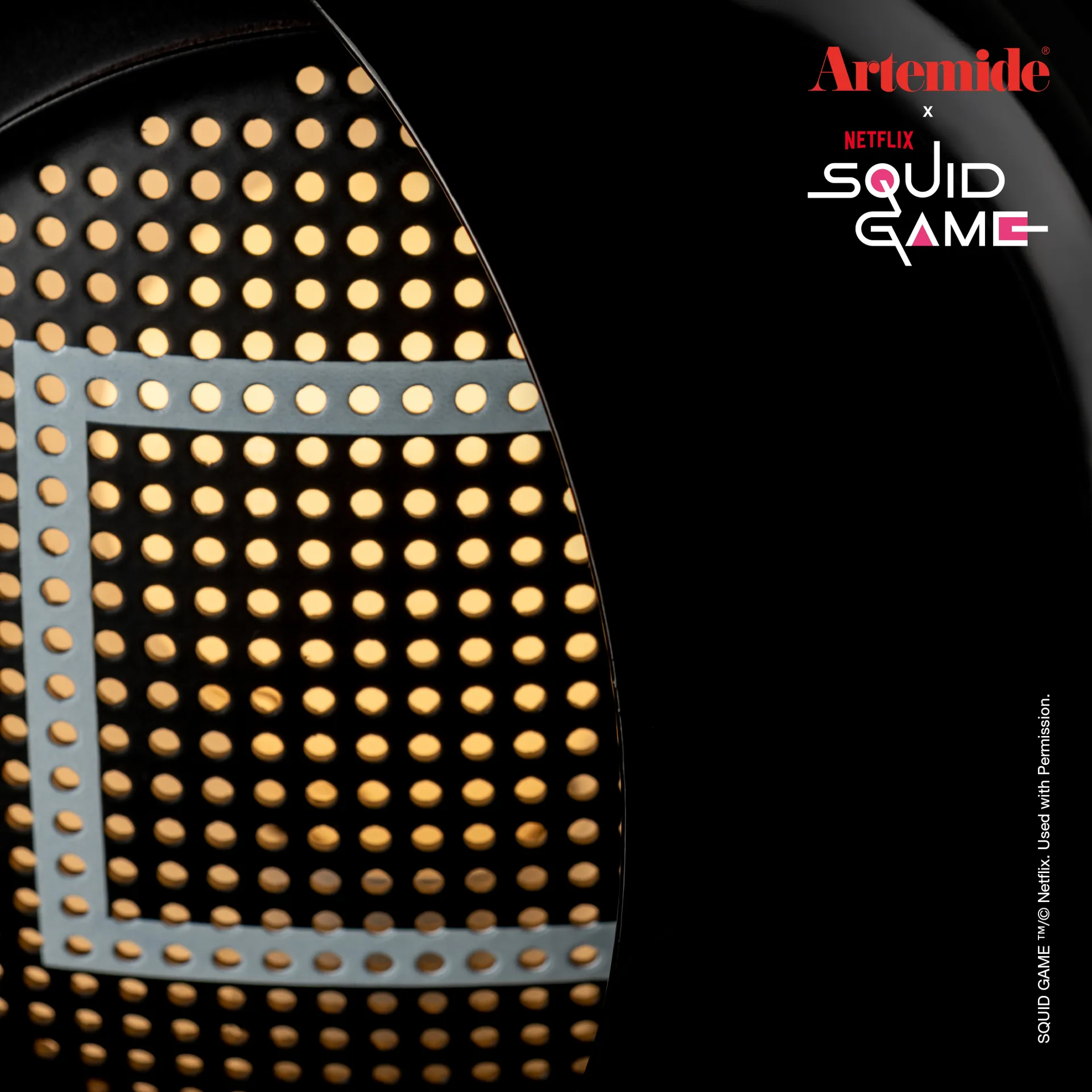 Eclisse x Squid Game bordslampa Special Edition, Guard black Artemide