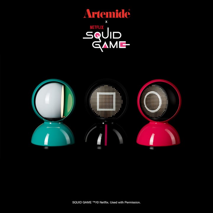 Eclisse x Squid Game bordslampa Special Edition, Guard pink Artemide