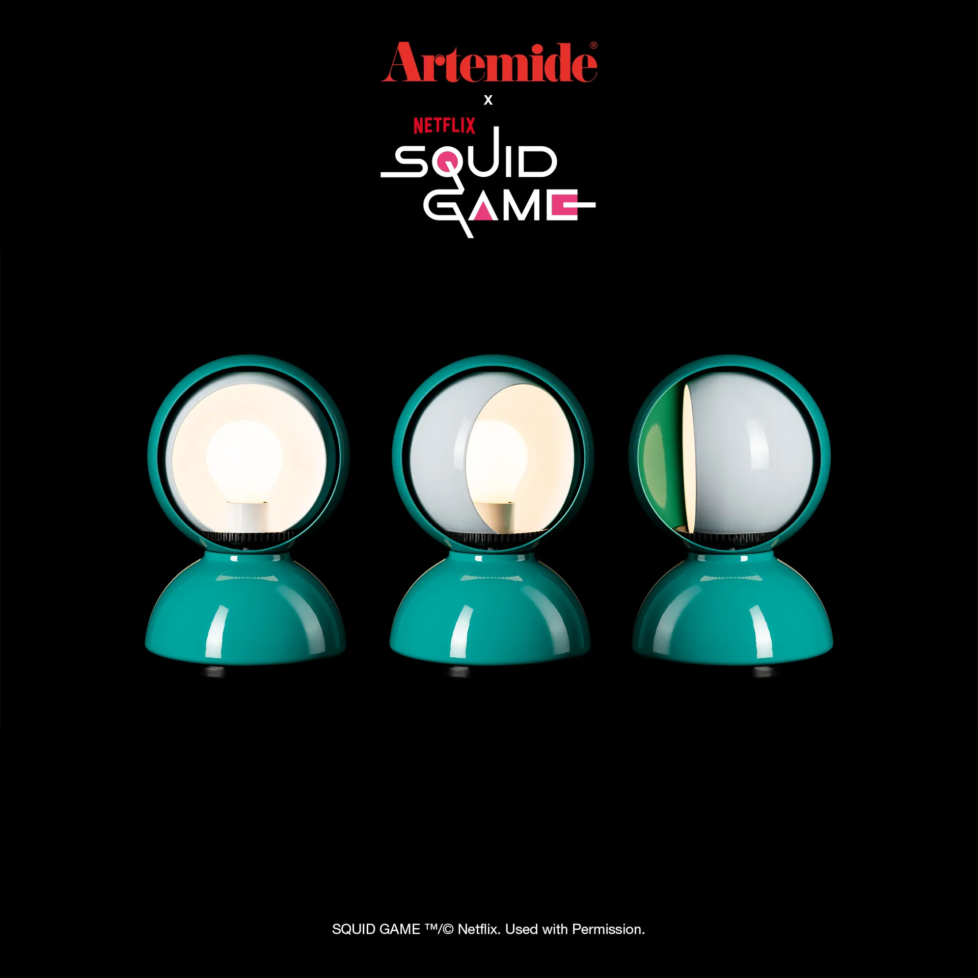 Eclisse x Squid Game bordslampa Special Edition, Player Artemide