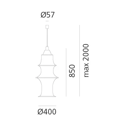 Falkland pendel 53 cm - vit,  Artemide