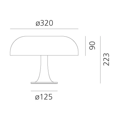 Nessino bordslampa, Ruby red Artemide