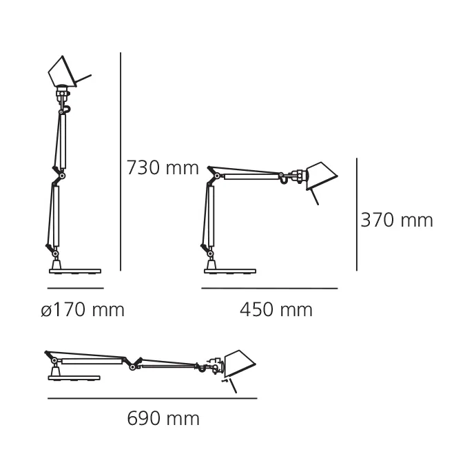 Tolomeo micro bordslampa, Ruby red Artemide