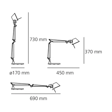 Tolomeo micro bordslampa - Ruby red - Artemide