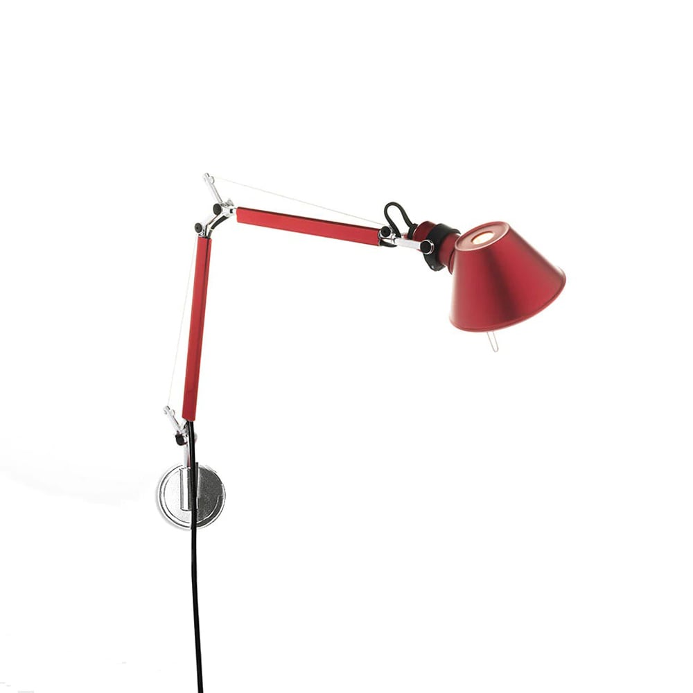 Artemide Tolomeo Micro vägglampa Anodized red | Skandinavisk Design | Vägglampor | Röd
