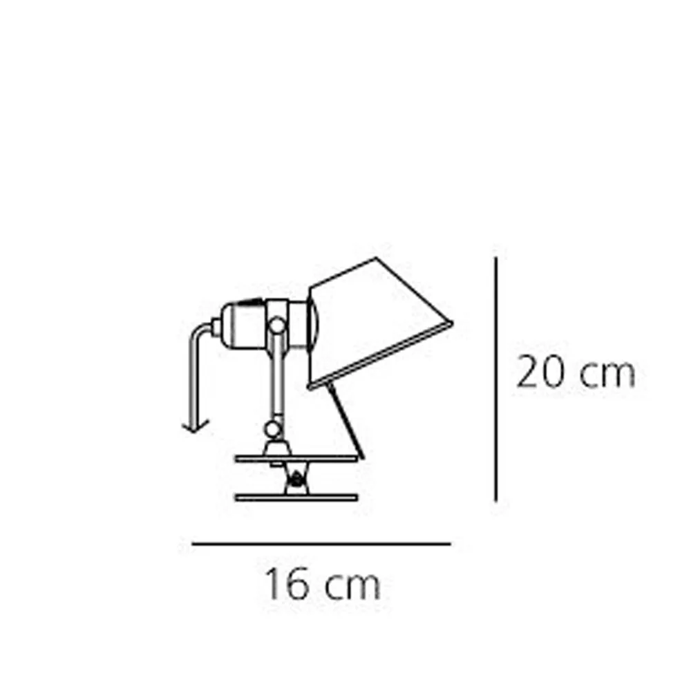 Tolomeo Pinza Micro vägglampa, Aluminium Artemide