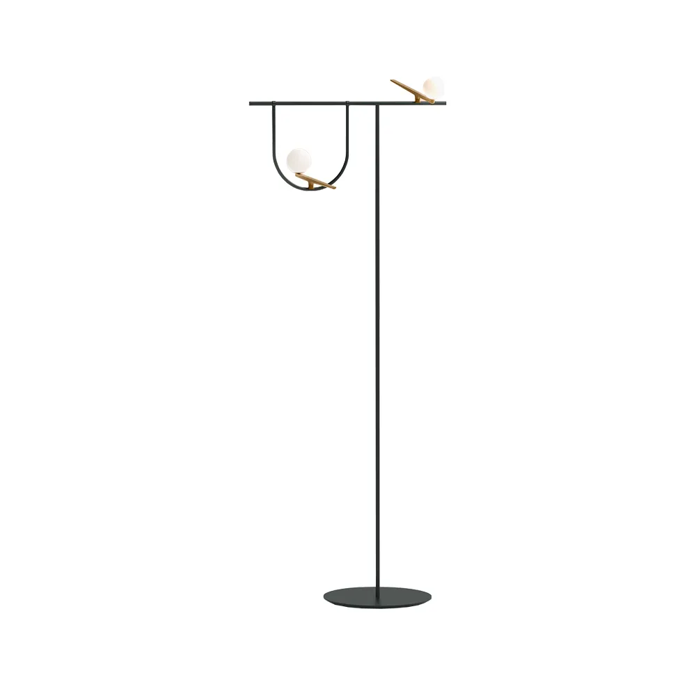 Yanzi F golvlampa, Black-brass Artemide