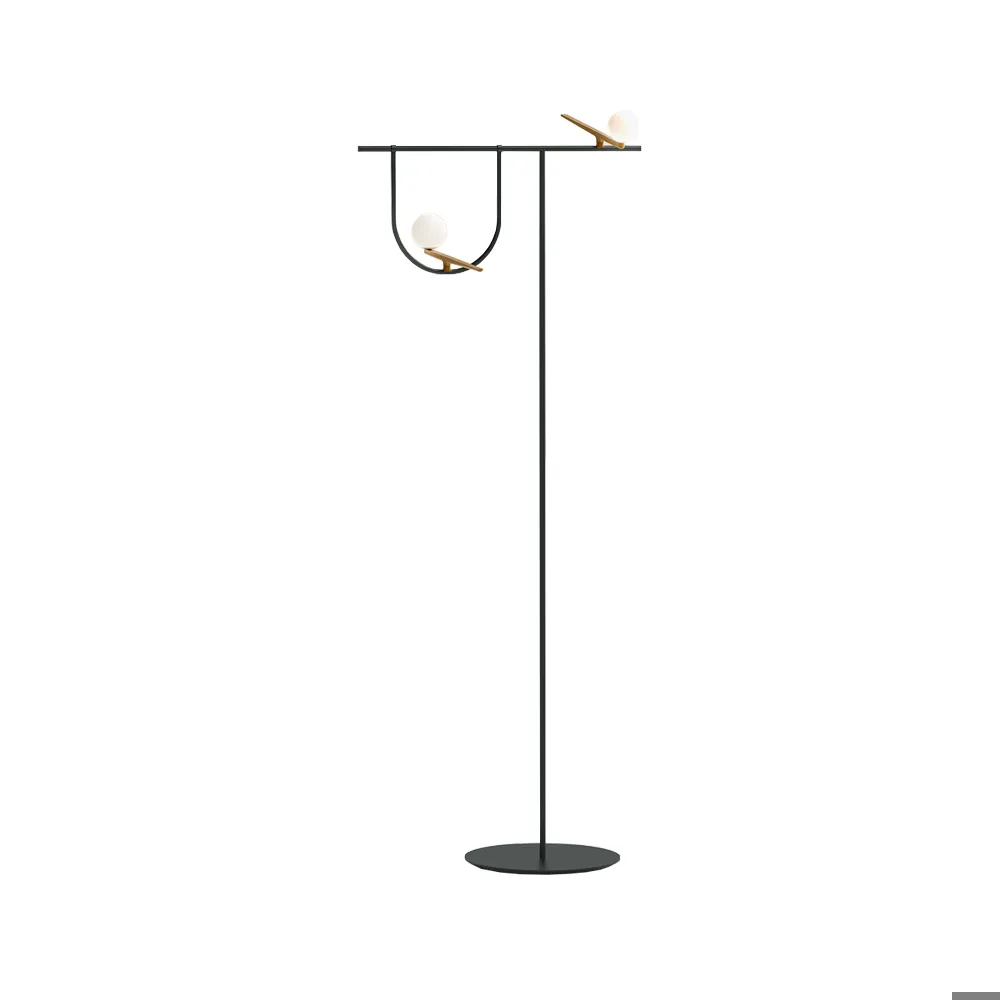Artemide Yanzi F golvlampa Black-brass