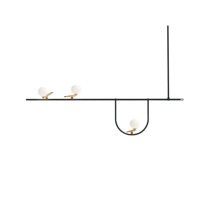 Yanzi S1 taklampa - Black-brass - Artemide