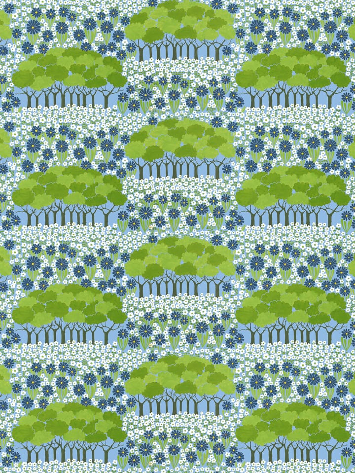 Allé tyg - Grön-blå - Arvidssons Textil